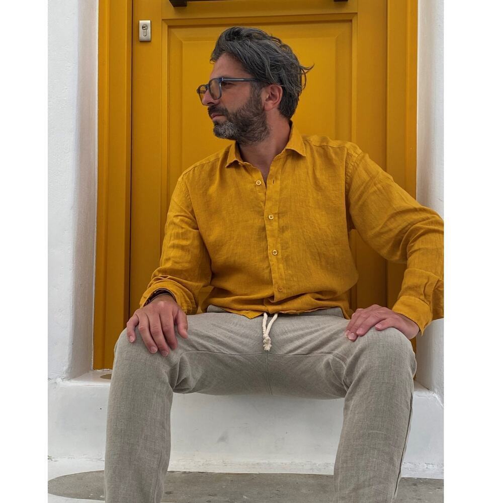 Anu the spirit of linen • Silky Finish Premium Linen Baggy Pants